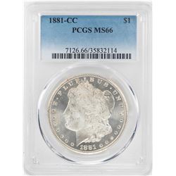 1881-CC $1 Morgan Silver Dollar Coin PCGS MS66
