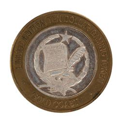 .999 Fine Silver Gold Coast Las Vegas $10 Casino Limited Edition Gaming Token
