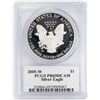 Image 2 : 2005-W $1 Proof American Silver Eagle Coin PCGS PR69DCAM Moy Signature