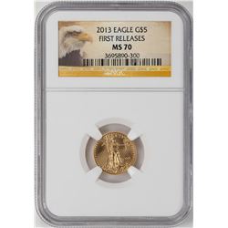 2013 $5 American Gold Eagle Coin NGC MS70 Early Releases