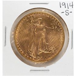 1914-S $20 St. Gaudens Double Eagle Gold Coin