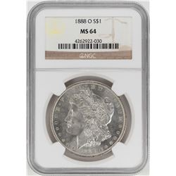 1888-O $1 Morgan Silver Dollar Coin NGC MS64