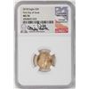 Image 1 : 2018 $5 American Gold Eagle Coin NGC MS70 Mike Castle Signature First Day of Issue