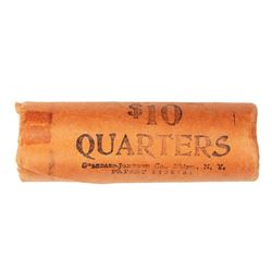 Original Bank Roll of (40) Brilliant Uncirculated 1964 Washington Quarter Coins