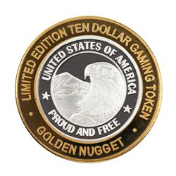 .999 Silver Golden Nugget Las Vegas $10 Limited Edition Casino Gaming Token
