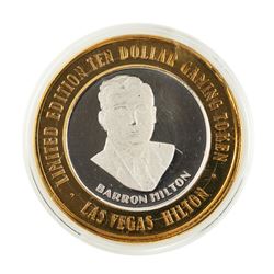 .999 Silver Hilton Las Vegas, Nevada $10 Casino Limited Edition Gaming Token