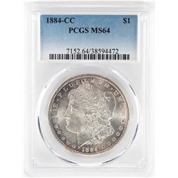 1884-CC $1 Morgan Silver Dollar Coin PCGS MS64