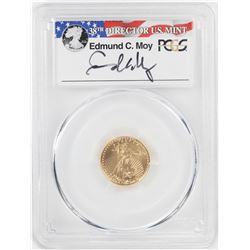 2016 $5 American Gold Eagle Coin PCGS MS70 First Strike Edmund C. Moy Signature