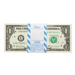 Pack of (100) Consecutive 2017 $1 Federal Reserve STAR Notes Richmond