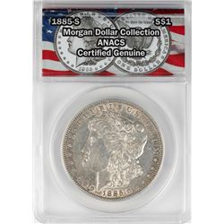 1885-S $1 Morgan Silver Dollar Coin ANACS Certified Genuine