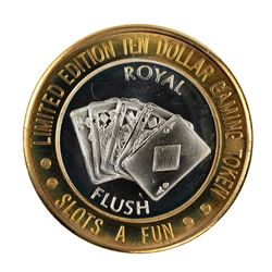 .999 Silver Slots A Fun Casino Las Vegas, NV $10 Limited Edition Casino Gaming Token
