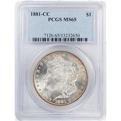 1881-CC $1 Morgan Silver Dollar Coin PCGS MS65