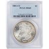 Image 1 : 1881-CC $1 Morgan Silver Dollar Coin PCGS MS65
