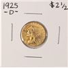 Image 1 : 1925-D $2 1/2 Indian Head Quarter Eagle Gold Coin