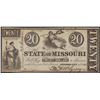 Image 1 : 1862 $20 State Of Missouri Jefferson City Obsolete Note