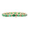 Image 2 : 14KT Rose Gold 17.62 ctw Emerald and Diamond Bracelet