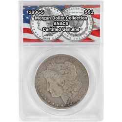 1896-S $1 Morgan Silver Dollar Coin ANACS Certified Genuine