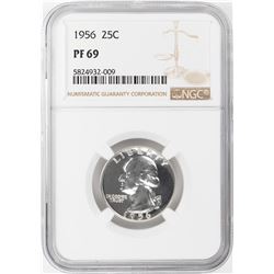 1956 Proof Washington Quarter Coin NGC PF69