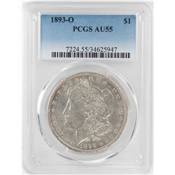 1893-O $1 Morgan Silver Dollar Coin PCGS AU55