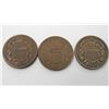 Image 2 : Three (3ct) US 1864 Two Cent Pieces VG-F
