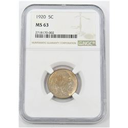 1920 BUFFALO NICKEL NGC MS63