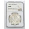 Image 1 : 1935 CANADA VOYAGER SILVER DOLLAR NGC MS64