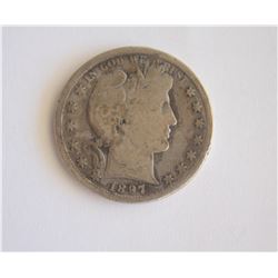 1897 S BARBER QUARTER HALF DOLLAR