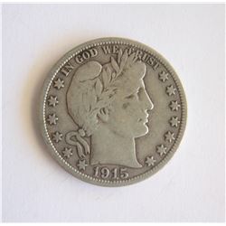 1915 S BARBER HALF DOLLAR