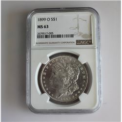 1899-O Morgan Dollar NGC MS63