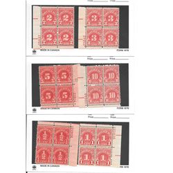 1930 US SC# j69-j74 Postage Due Plate Blocks OGNH