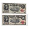 Image 1 : Two (2ct.) 1917 $2.00 United States Notes VG-F