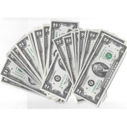 Fifty (50ct.) Uncirculated 1976 Bicen. $2.00 Notes