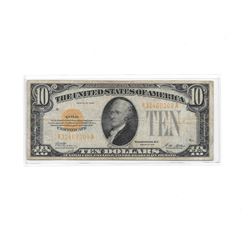 1928 $10 Gold Certificate VF