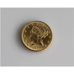 1899 $5 GOLD LIBERTY