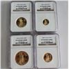 Image 1 : 1989 PROOF GOLD EAGLE 4PC SET