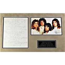 Signed & Framed We Are The Champions Lyrics by Queen