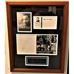 Signed & Framed Martin Luther King Signature Cut