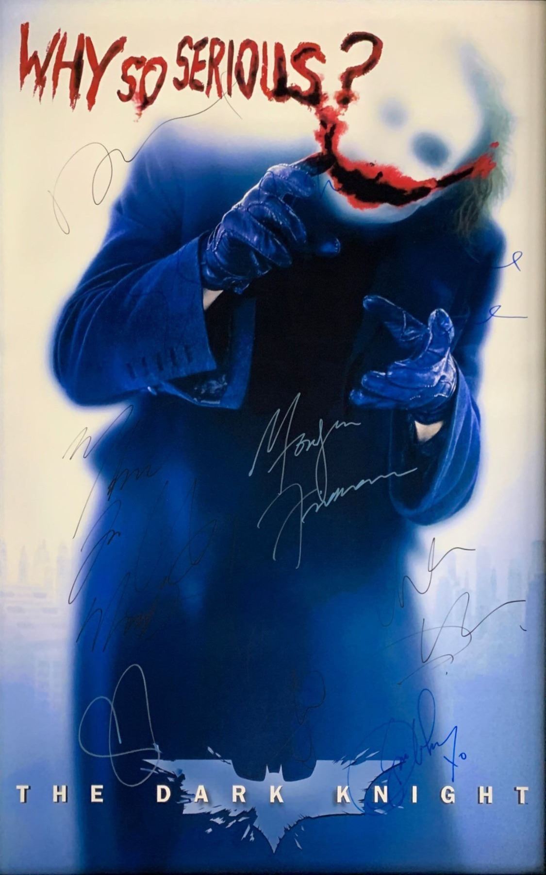 Signed Dark Knight Why So Serious? Poster