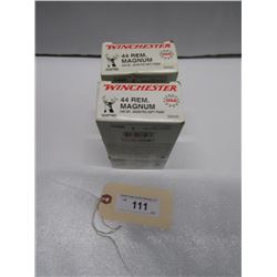 111 - 2 Full Boxes Of Winchester .44 Rem Magnum Ammo