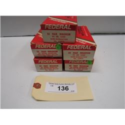 136 - 5 Boxes Of Federal 32 H  R Magnum