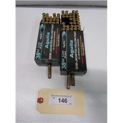 146 - 2 Boxes Of Aguila 38 Special S J H P 158 Grains