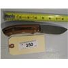 Image 3 : 350 - Hunting Knife W/ Inlaid Wooden Handle