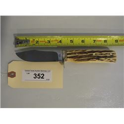 352 - Hunting Knife W/ Antler Handle