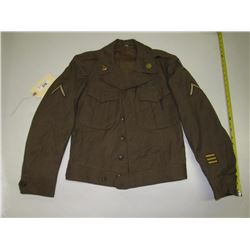 376 - WWII U.S. Soldier's Jacket W/ Pins And Emblems