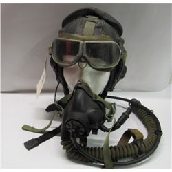393 - Vintage Leather Flight Helmet