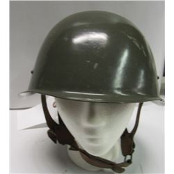 422 - Steel Combat Helmet W/ Leather Liner  Chinstrap