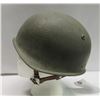 Image 2 : 436 - Vintage Army Helmet Metal Military Battle Green