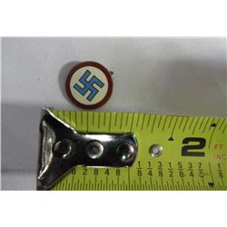 457 - Small Cornflower Blue Swastika Badge