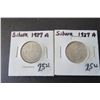 Image 1 : 551 - (2) 1937-A Germany Third Reich 2 Marks Silver