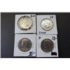 Image 3 : 569 - (2) 1964  (2) 1976 Kennedy Half Dollar Coins
